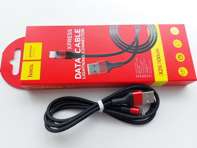 Кабель Lightning 1м 2,4А в обплетенні X26
