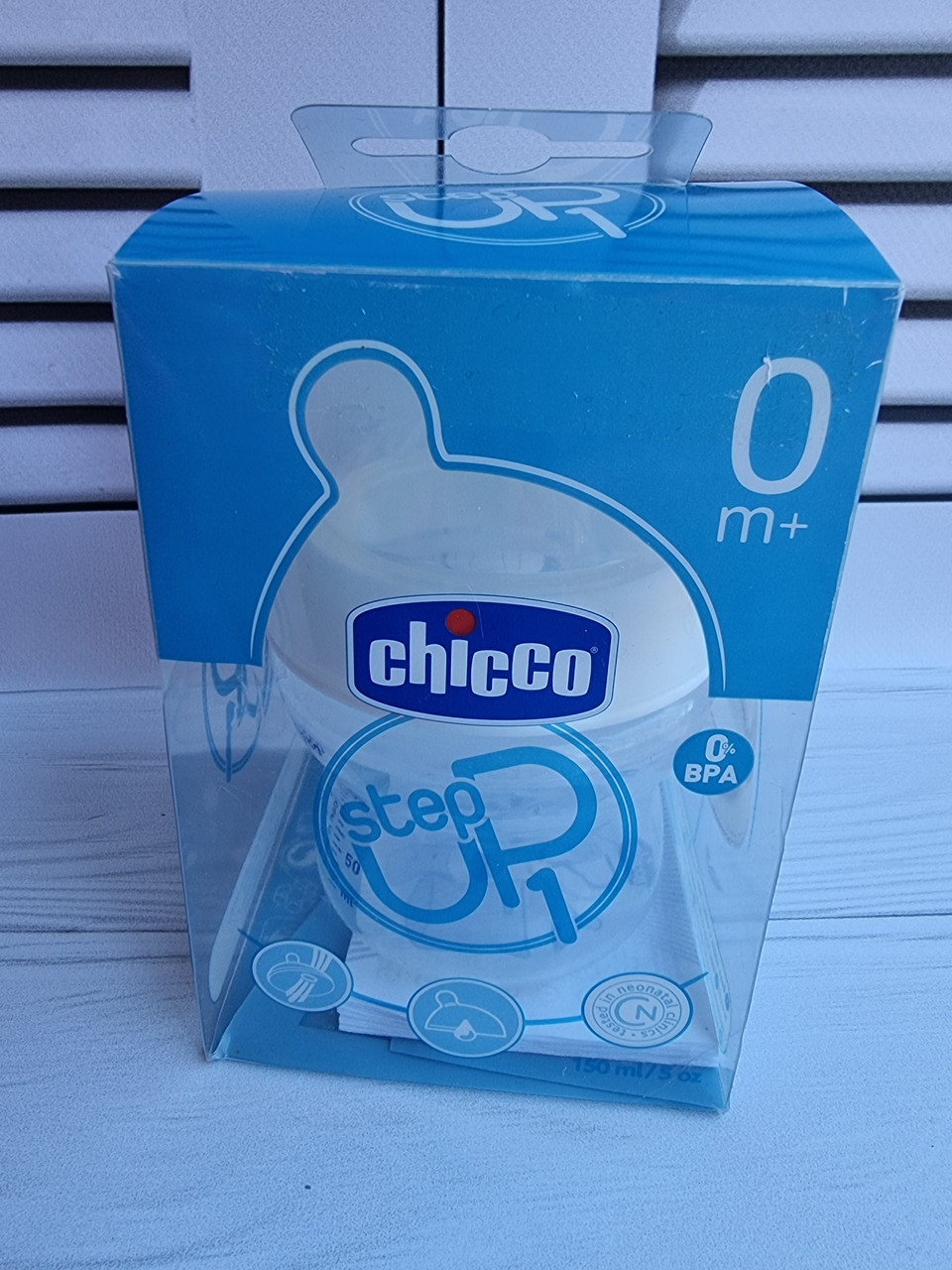 Пляшка для годування Chicco Step Up 1, 150 мл, від 0+ міс