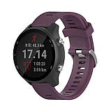 Ремінець для Garmin Forerunner 245/645/Vivoactive 3 (бордовий), фото 2