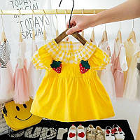 Летнее платье для девочек. Детский сарафан жёлтый на лето, на 1-4 года
