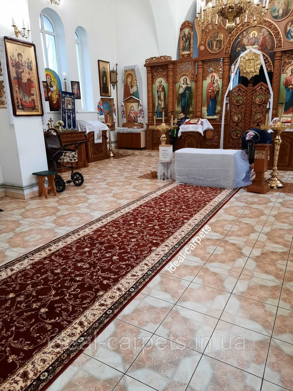 Доріжка на відріз Lotos 0355 Бордо Класика 0.8м, 1м, 1.2м, 1.8м, 2м
