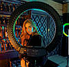 Кільцева лампа світлодіодна LED Ring Light HQ-18RGB 55 Вт 45 см + штатив 2 м, фото 6