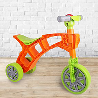 Каталка ролоцикл дитячий біговел толокар для дівчинки для малюка ТехноК Помаранчевий