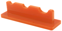 Подставка под три кисточки, оранжевый пластик AS-0063