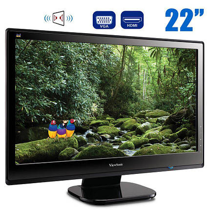 Монітор ViewSonic VX2253mh-LED / 22" (1920x1080) TN+Film / HDMI, VGA, Audio / Вбудовані колонки 2x 2W, фото 2