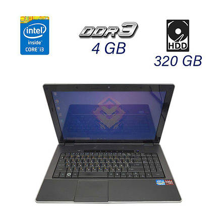 Ноутбук Б-клас DakTech PlaidBook SP15R-UMA Grey/ 15.6" (1366x768)/ Core i3-2310M/ 4 GB RAM/ 320 GB HDD/, фото 1
