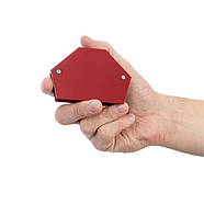 Тримач магнітний для зварювання трапеція, 30°, 45°, 60°, 75°, 90°, 135°, 11 кг, 100×68×14 мм INTERTOOL MW-0001, фото 3