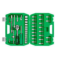 Набір інструментів, 46 од., 1/4" INTERTOOL ET-6046SP, фото 4