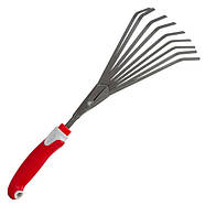 Граблі віялові 230 мм*100 мм з комбінованою ручкою INTERTOOL FT-0031, фото 2