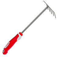 Граблі садові 245 мм * 118 мм із комбінованою ручкою [] INTERTOOL FT-0032, фото 3