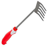 Граблі садові 245 мм * 118 мм із комбінованою ручкою [] INTERTOOL FT-0032, фото 4