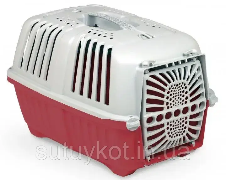 Переноска PRATIKO 1 plast 55*36*38 h практико 2 для котів та собак до 18 кг, рожевий.