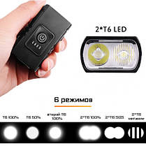 Велофара велоліхтар потужний велосипедний ліхтар BIKE BK-02Pro фара для велосипеда потужна алюмінієва, фото 5