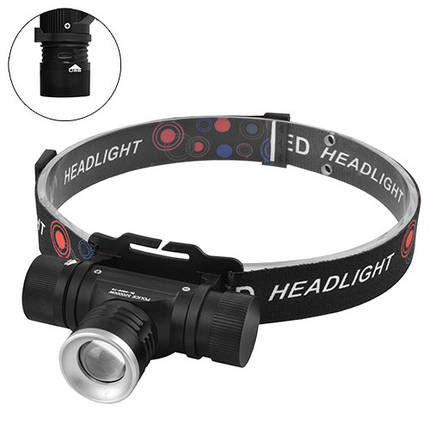Ліхтар налобний Police 5808-T6, 1x18650, zoom, ЗП microUSB, Box, фото 1