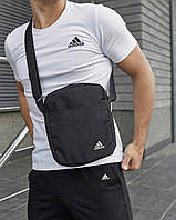 Спортивный костюм мужской летний Adidas Шорты + Футболка + сумка в подарок комплект Адидас белый