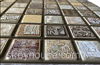 Мозаїка Медальон олива 0,4 мм Панель ПВХ Регул 3Д, Розмір: довжина 957 мм; ширина (висота) 480 мм; площа 0,4593м2