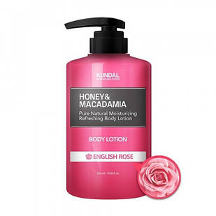 KUNDAL Honey & Macadamia Body Lotion English Rose Лосьйон для тіла Англійська троянда, 500 мл
