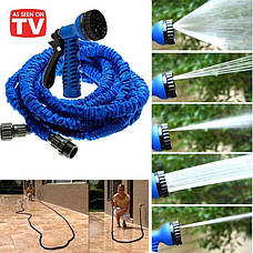 Cадовий шланг для поливу Magic-hose Pro 30м (100FT) з розпилювачем, синій, фото 6