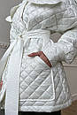 Молодіжна стьобана жіноча куртка Іта пудра 42-44, 46-50 розміри, фото 7