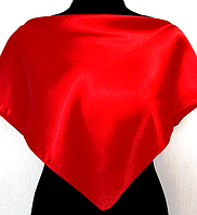 Платок шейный атласный красный 55 х 55 см.