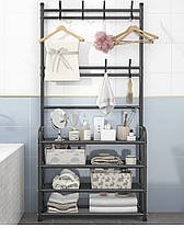 Універсальна підлогова вішалка стійка для одягу New Simple Floor Flothes Rack Size 60X29.5X151 см, фото 3