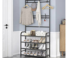 Універсальна підлогова вішалка стійка для одягу New Simple Floor Flothes Rack Size 60X29.5X151 см, фото 4
