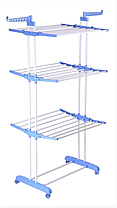 Багатоярусна підлогова сушарка для білизни, речей, одягу Garment rack with wheels складна, Sbm, фото 3