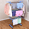 Багатоярусна підлогова сушарка для білизни, речей, одягу Garment rack with wheels складна, Sbm, фото 9