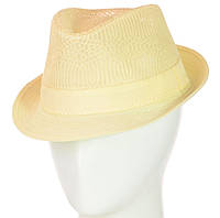 Бежевая детская шляпа челентанка на лето для мальчика девочки