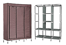 Складна каркасна шафа Storage Wardrobe 88130, шафа на три розділи 130*45*175, фото 6