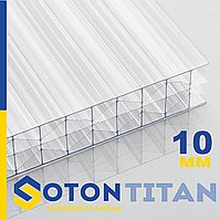 Стільниковий полікарбонат 2100X6000Х10 мм прозорий  TM SOTON TITAN (Сотон ТІТАН) Україна