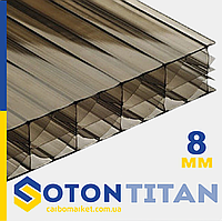 Стільниковий полікарбонат посилений 2100X6000Х8 мм бронза  TM SOTON TITAN (Сотон ТІТАН) Україна