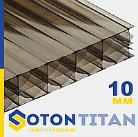 Стільниковий полікарбонат посилений 2100X12000Х10мм бронза  TM SOTON TITAN (Сотон ТІТАН) Україна