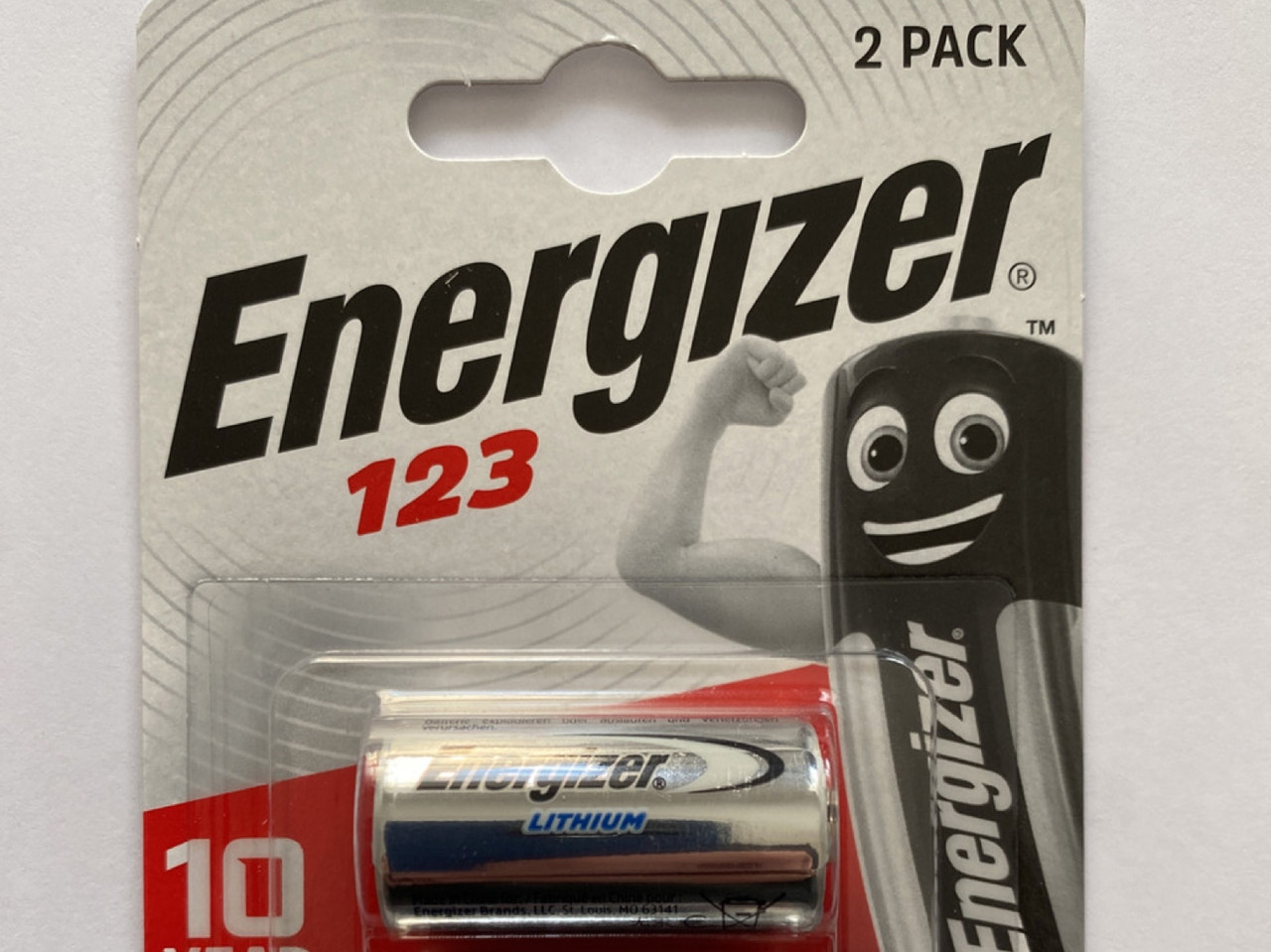 Батарейка CR 123A Energizer 3V Lithium, 1 штучка (блістер по 2 шт.)