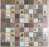 Мозаика Кофе с молоком коричневый 0,4мм Панель ПВХ Регул 3Д, Размер: длина 954мм; ширина 480мм; пл. 0,4579м2