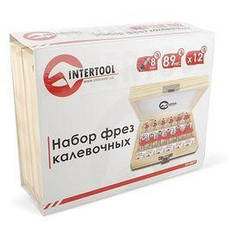Набір фрез калівкових, 12 шт. INTERTOOL HT-0077