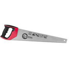 Ножівка для дерева 500 мм із гартованим зубом, 3-а заточування 7зуб.x1" INTERTOOL HT-3106