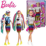 Барбі Леопардо-Радужна зачіска Barbie Leopard Rainbow Hair, фото 3