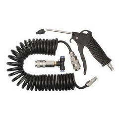 Набір для продування кабіни вантажних авто: пістолет, шланг поліуретановий 5 м 8*5 мм, трійник на 8 мм; на швидкорознімних з'єднаннях