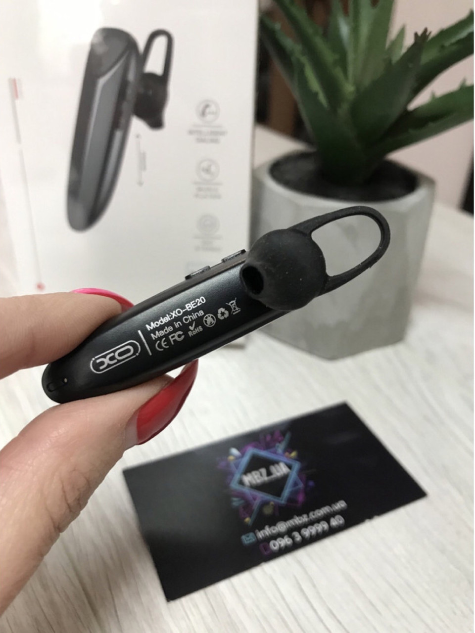 Bluetooth Гарнитура XO B20 Black для разговоров - фото 5 - id-p1618311288