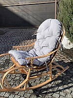 Кресло качалка плетеная «Буковая с подушкой"