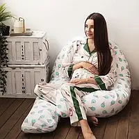 Подушка обнимашка U-образная для беременных XL - 150 см Хлопок