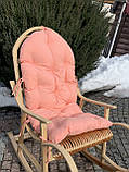 Крісло гойдалка «Ротанг світлий із подушкою ", фото 5