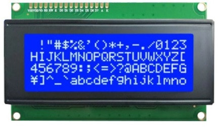 Чотирирядковий символьний індикатор LCD2004A 5V з підсвічуванням (синій)
