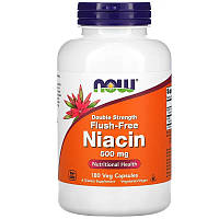 Ниацин NOW Foods "Niacin" без покраснений, двойной концентрации, 500 мг (180 капсул)