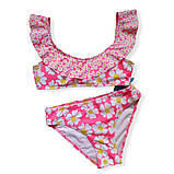 Купальник дитячий для дівчинки роздільний рожевий Розмір 128, фото 3