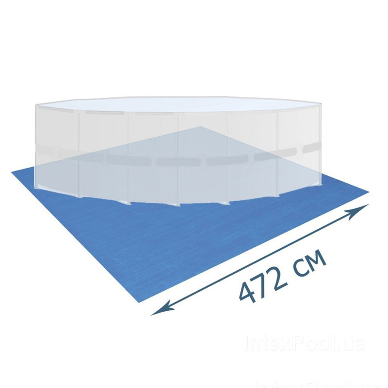 Підстилка для басейну Intex 28048, 472х472 см, квадратна