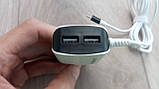 Адаптер живлення (USB заряджання) Regrsi CH-13 ( microUSB + 2 USB), 2.1 А, white, фото 5