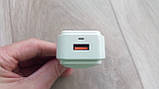 Швидкий зарядний пристрій із кабелем Regrsi CH-24 USB 18 W 3 A QC 3.0 White, фото 3
