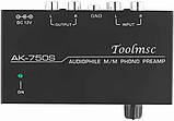 Підсилювач фонокоректор M/M Toolmsc AK750S RCA з регуляторами рівня Адаптер живлення Вхід-вихід, фото 5